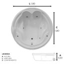 Ver imagem 2 de Banheira Redonda Veneza com Hidro - 127v