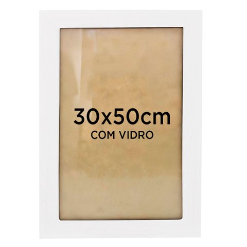 Moldura para Quadro Decorativo 30x50cm Foto Quebra-cabeça com Vidro - Várias Cores