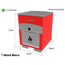 Ver imagem 4 de Forno de Pizza e Churrasqueira 2 em 1 - Bancada - Vermelho