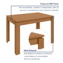 Ver mais imagens de Conjunto Sala de Jantar 4 Lugares Retangular Tampo MDF Mesa e Cadeiras Athenas Marrom Amêndoa Clean/Linho Rinzai Bege