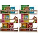 Ver imagem 1 de Kit Combo 6 Estantes De Livro Pratileira Para Quarto Bebê Mdf madeira 55cm