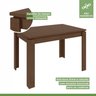 Conjunto Mesa Retangular 120cm 4 Cadeiras Athenas Móveis Lopas - 5
