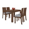 Conjunto Mesa Retangular 120cm 4 Cadeiras Athenas Móveis Lopas - 2
