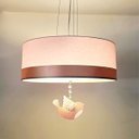 Ver imagem 1 de Luminária de Teto Pendente Passarinho Rosa Faixa Rose 40x15