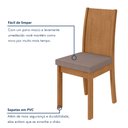 Ver imagem 6 de Conjunto Sala de Jantar 6 Lugares Retangular Tampo MDF 180cm Mesa e Cadeiras Athenas Amêndoa Clean/Suede Animale Bege
