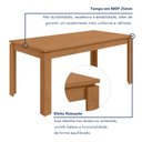 Ver imagem 7 de Conjunto Sala de Jantar 6 Lugares Retangular Tampo MDF Mesa e Cadeiras Athenas Marrom Amêndoa Clean/Veludo Naturale Creme
