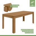 Ver imagem 2 de Conjunto Sala de Jantar 6 Lugares Retangular Tampo MDF Mesa e Cadeiras Athenas