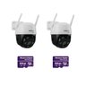 2 Câmeras Wifi Smart 360 Im7 Full Color Intelbras + 2 64gb Wd Purple - 1