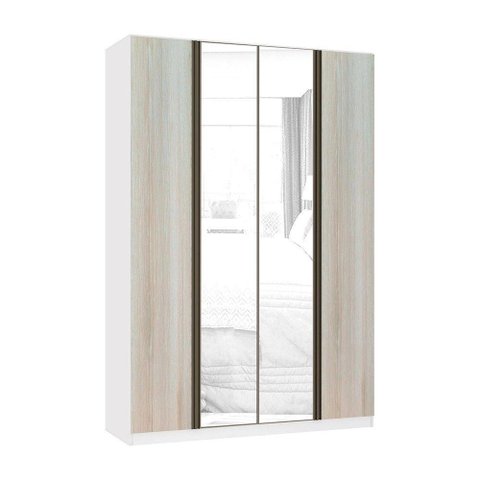 Guarda Roupa 4 Portas 3 Gavetas 159,2 Cm com Espelho Prime Luciane Móveis