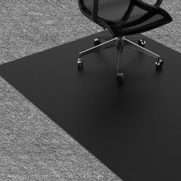 Tapete Protetor de Piso para Cadeira Escritório 100x120cm Preto Protepiso Flexível Dello - 2