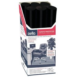 Tapete Protetor de Piso para Cadeira Escritório 100x120cm Preto Protepiso Flexível Dello - 4