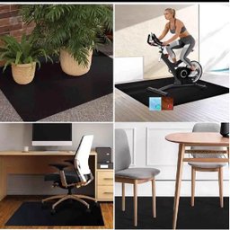 Tapete Protetor de Piso para Cadeira Escritório 100x120cm Preto Protepiso Flexível Dello - 5