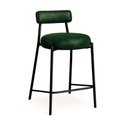 Ver imagem 5 de Banqueta Cozinha Alta com Encosto Industrial Preto Kit 2 Londres Pu Verde D03 - D’Rossi