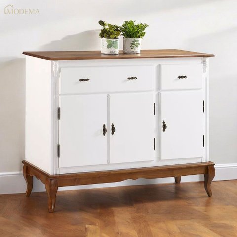 Balcão Buffet com Pés Luis Xv 3 Portas e 2 Gavetas 60631 Linz Móveis