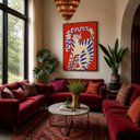 Ver imagem 3 de Quadro Canvas Gato Estilizado Red 90X60cm Mold Branca