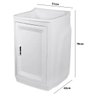 Gabinete Para Lavanderia Com Tanque Branco 01 Porta + Torneira + Fita Veda Rosca - 6