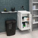 Ver imagem 3 de Gabinete Para Lavanderia Com Tanque Branco 01 Porta + Torneira + Fita Veda Rosca