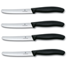 Kit com 4 Facas Swiss Classic Lâmina Serrilhada 11 Cm Preta Victorinox 6.7833.4 - 3