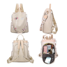 Mochila Bolsa Antifurto Feminino Tiracolo Juvenil Mochilinha - Creme - 3