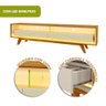 Rack para Tv até 65 Polegadas com Led e Pés em Madeira Naturale Off White Renda Shop Jm - 3