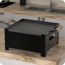 Ver imagem 2 de Churrasqueira a Álcool Rechaud Chapa Bifeteira Portátil