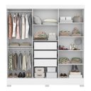 Ver imagem 3 de Guarda Roupa com Espelho Ferrara Branco
