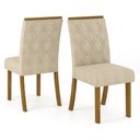 Ver imagem 6 de Conjunto Sala de Jantar Mesa 160cm Tampo MDF com Vidro 6 Cadeiras Lupita Casa 812