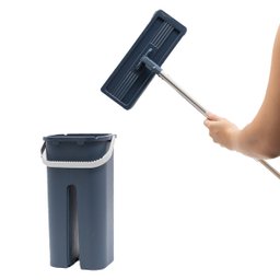 Mop Flat com Balde e Esfregão de Microfibra Limpeza Lava e Seca - Tud - 2