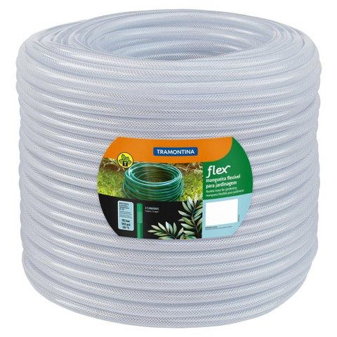 Mangueira Flex 3/4´´ Tramontina Branco em Pvc 3 Camadas 100m
