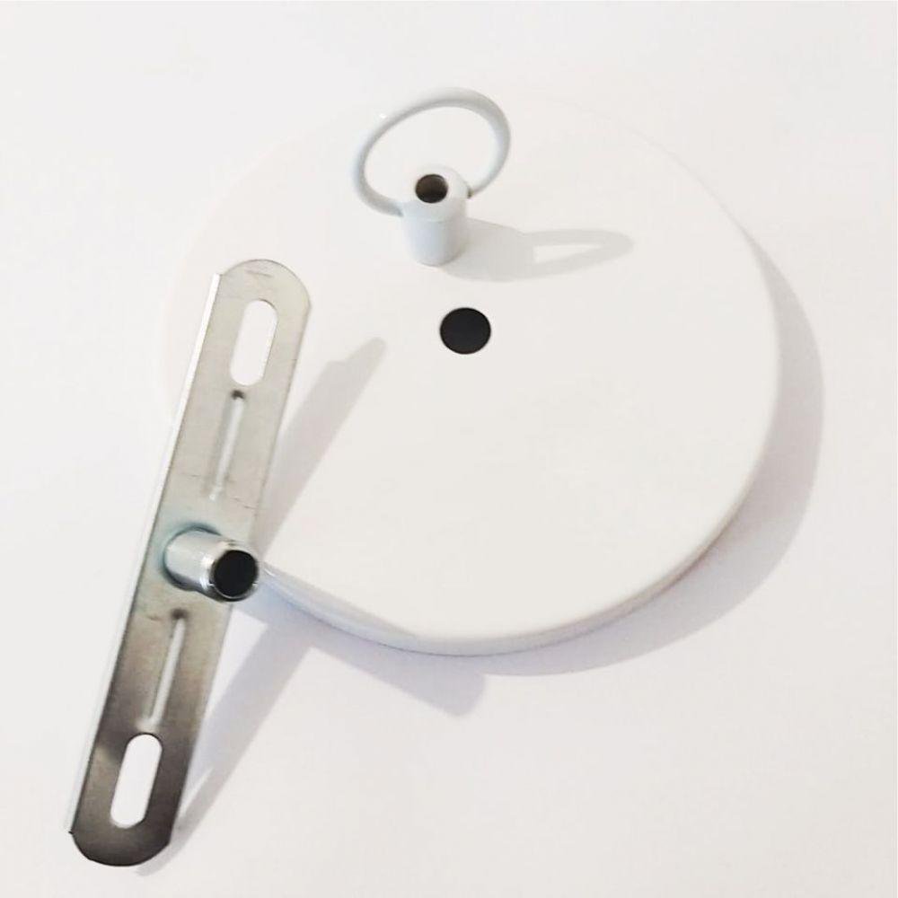 Kit 20 Canopla Lustre Pendente Elo Corrente 11x1,2mm Branco - 2
