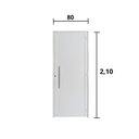 Ver imagem 3 de Porta Alumínio 80x210cm Lambril com Puxador Hale Esquadrias Abertura Direita Branco