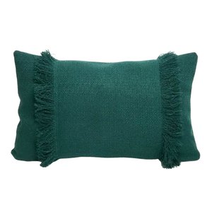 CAPA DE ALMOFADA RETANGULAR EM LINHO VERDE MUSGO Almofadas Estilo