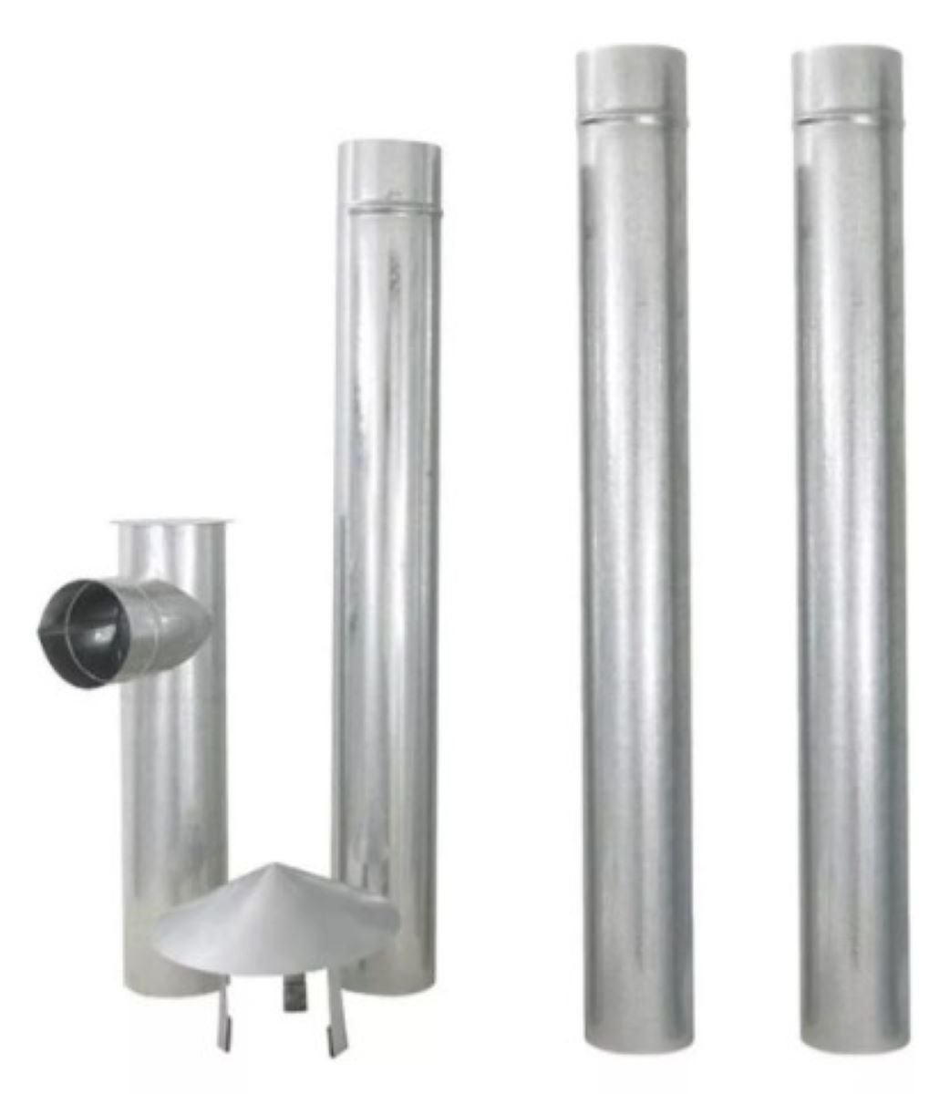 Kit Chaminé Completo 100mm Galvanizado | MadeiraMadeira
