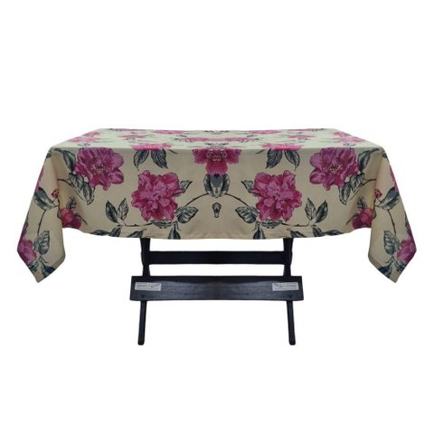 Toalha Mesa Oxford Estampado 1,50x1,50 4 Lugares Rosa