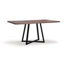 Ver imagem 1 de Mesa de Jantar 180x90cm Tampo Madeira Maciça Orlando Preto/Castanho
