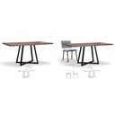 Ver imagem 2 de Mesa de Jantar 180x90cm Tampo Madeira Maciça Orlando Preto/Castanho