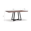 Ver imagem 3 de Mesa de Jantar 180x90cm Tampo Madeira Maciça Orlando Preto/Mel