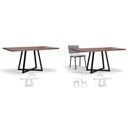 Ver imagem 2 de Mesa de Jantar 180x90cm Tampo Madeira Maciça Orlando Preto/Mel