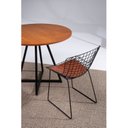 Ver imagem 3 de Mesa de Jantar 90x90cm Tampo Madeira Maciça Seattle Preto/Castanho