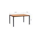 Ver imagem 3 de Mesa de Jantar 120x90cm Tampo Madeira Maciça Denver Preto/Marrom
