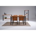 Ver imagem 2 de Mesa de Jantar 120x90cm Tampo Madeira Maciça Denver Preto/Mel