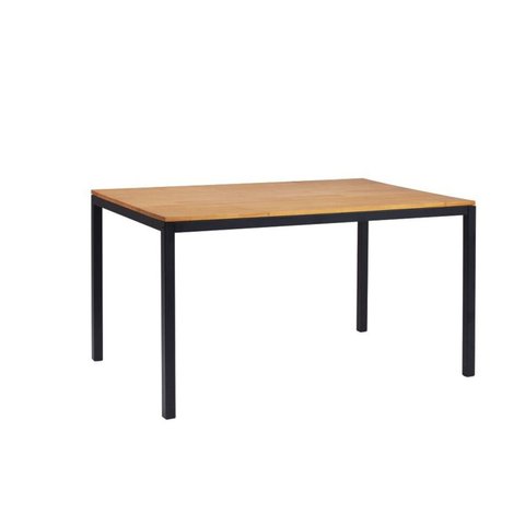 Mesa de Jantar 120x90cm Tampo Madeira Maciça Denver Preto/Mel