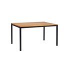 Ver imagem 1 de Mesa de Jantar 120x90cm Tampo Madeira Maciça Denver Preto/Mel