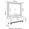 Painel para Tv 70 Pol Real e Rack Bancada 220cm Lola L06 Tauari/off White - Mpozenato - 4