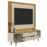 Painel para Tv 70 Pol Real e Rack Bancada 220cm Lola L06 Tauari/off White - Mpozenato - 5