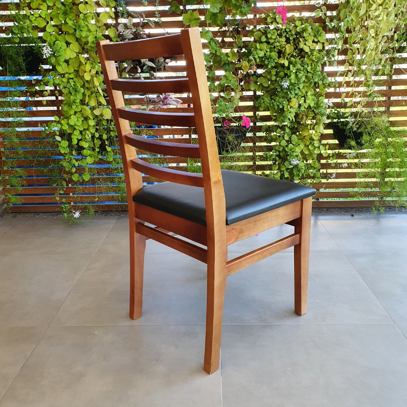 Kit 6 Cadeiras Estofadas Premium Cor:Imbuia - 7