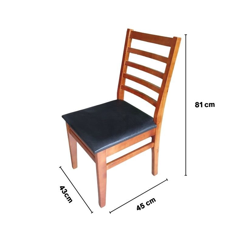 Kit 6 Cadeiras Estofadas Premium Cor:Imbuia - 10