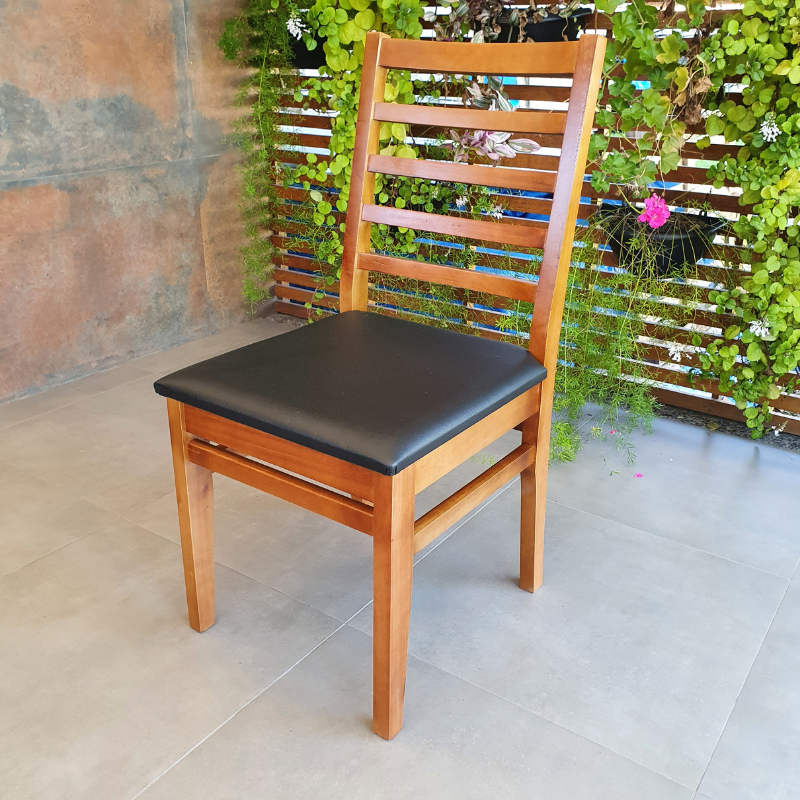 Kit 6 Cadeiras Estofadas Premium Cor:Imbuia - 3