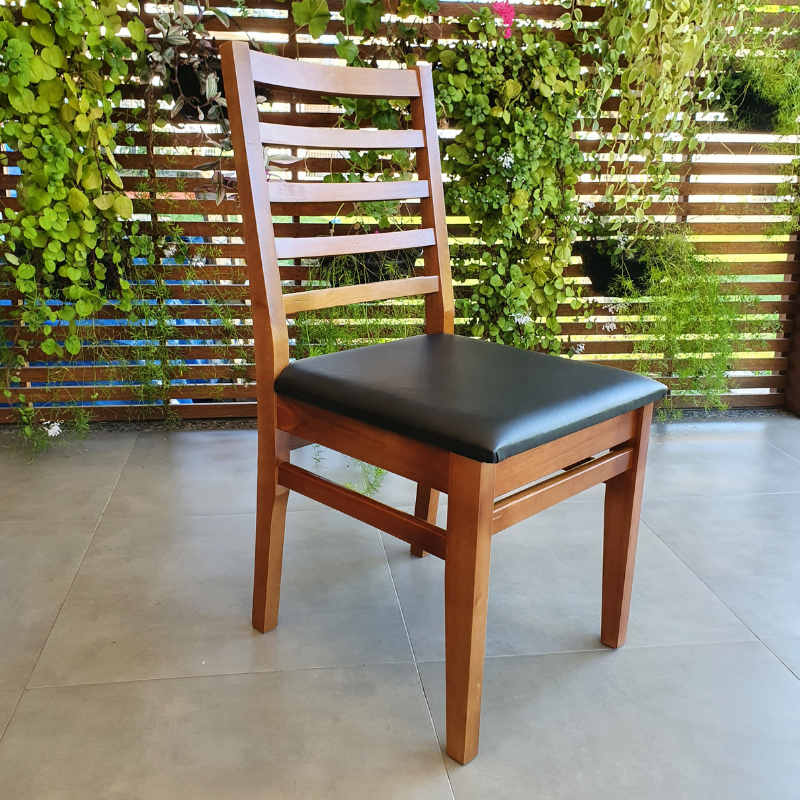 Kit 6 Cadeiras Estofadas Premium Cor:Imbuia - 4