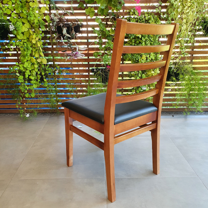 Kit 6 Cadeiras Estofadas Premium Cor:Imbuia - 6